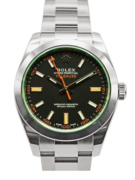 rolex milgauss 116400gv men's 116400gv-green|Rolex Milgauss price chart.